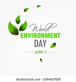 World Environment Day Nature Concept, Vector Illustration.