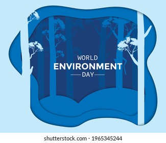 World Environment Day Night Forest Paper