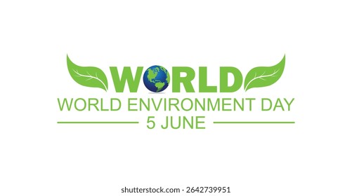 World environment day is observed every year in june 5. Vector template for banner, greeting card, poster with background. Vector illustration.