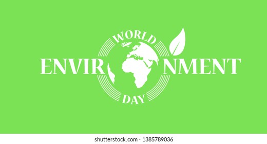 world environment day on green background and there is earth ball is on picture