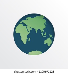 World Environment day paper cut concept