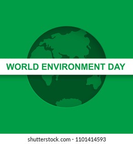 World Environment day paper cut concept