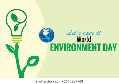 World Environment Day poster and bann Land restoration, desertification and drought resilience. Ecology concept.Media and web creative banner, poster, social media post, billboard, post card. eps 10