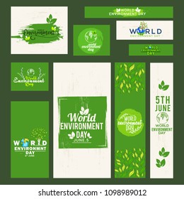 World Environment Day Poster Or Banner Sets Background.