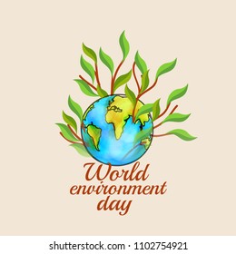 World Environment Day Poster Or Banner Background.