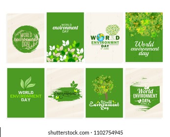 World Environment Day Poster Or Banner Sets Background.