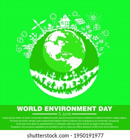 World Environment Day, poster and banner vector