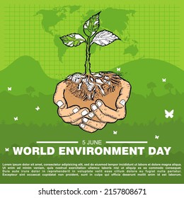 Día Mundial del Medio Ambiente, cartel y cartel, 5 de junio
