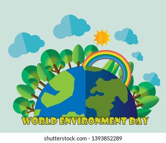 World Environment day . Poster , card , vector illustration 