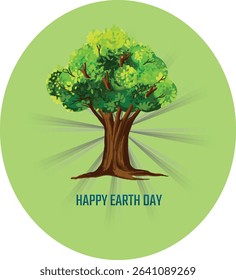 world environment day poster. green plant and globe.