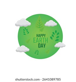 world environment day poster. green plant and globe.