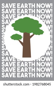 world environment day poster with lush tree illustration