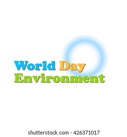 World environment day, poster on white background. World environment day of flat style.