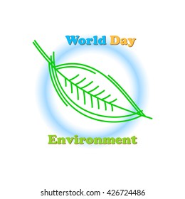 World environment day, poster on white background. World environment day of flat style.