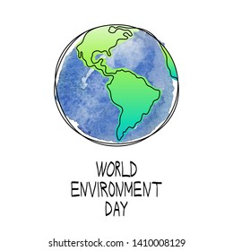 World Environment Day poster vector design with illustration of Earth