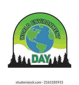 WORLD ENVIRONMENT DAY POSTER,EMBLEM,STICKER,VECTOR DESIGN