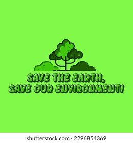 afiches del día mundial del medio ambiente. acompañado de ilustraciones de árboles verdes y escritura. diseño de ilustración vectorial.