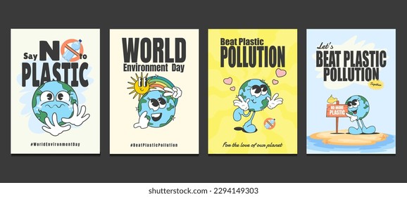 world environment day posters, vector illustration