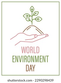 World Environment day. Protecting the Earth concept. Political and social platform for individuals, governments, and celebrities. Editable vector illustration isolated on a white background. 