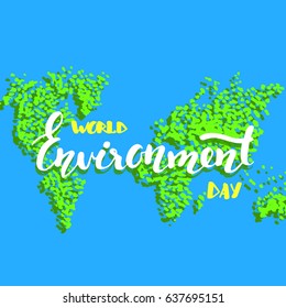 World environment day quote, design for label badge, poster, web site, banner, advertising