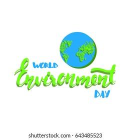 World environment day quote, design for label badge, poster, web site, banner, advertising