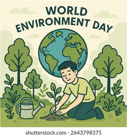 World Environment Day, Reforestation, Environmental Awareness, Sustainable Living, Action for a Greener Planet, Earth Day, Connect with Nature Day