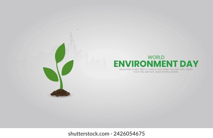 World Environment Day, Save Environment Save World, Creative Concept design for banner and poster. 3D illustration