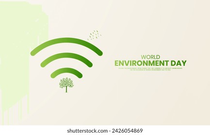 World Environment Day, Save Environment Save World, Creative Concept design for banner and poster. 3D illustration
