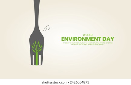 World Environment Day, Save Environment Save World, Creative Concept design for banner and poster. 3D illustration
