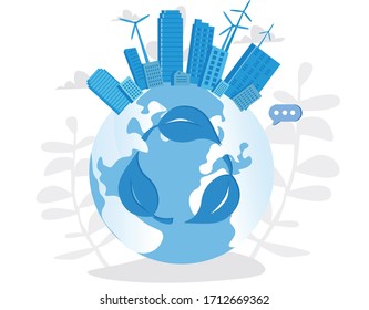 World Environment Day, save planet be eco, eco city, Vector illustration for web banner, infographics, mobile. 