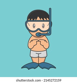 world environment day save the planet environment day underwater aquatic ecology cute character icon