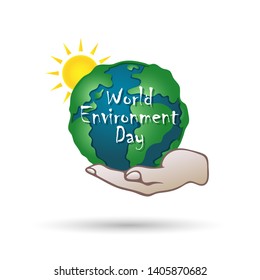 World environment day sign on white background. Vector illustration.