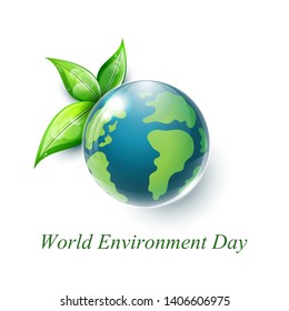 World environment day sign on white background. Vector illustration.