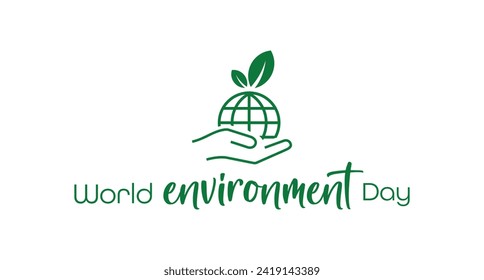 World environment day sign on white background