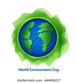 World environment day sign on white background. Vector illustration.