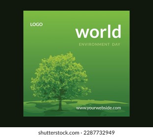 world environment day social media post and vector file.