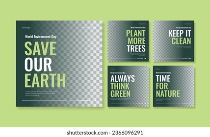 World environment day social media post template