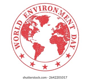 world environment day stamp vector format scalable vintage