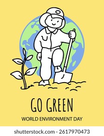  World Environment Day, Sustainability, Saving The Planet And Forestation Concept