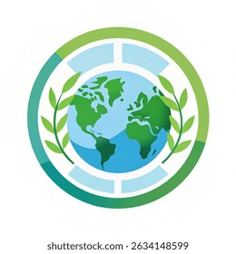 world environment day. Sustainable development. World Icon.  Vector illustration isolated on white background. 