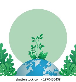 world environment day with tree and globe 