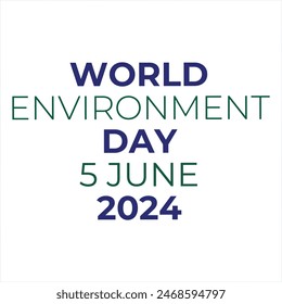 World environment day typography design. Happy Environment day. 5 June. World environment and earth day concept. EPS vector illustration art file. banner, poster, template. world environment day.