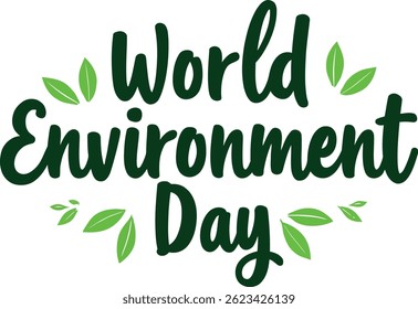 World Environment Day Typography Design. 