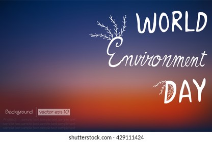 World environment day vector card, poster. Concept design.