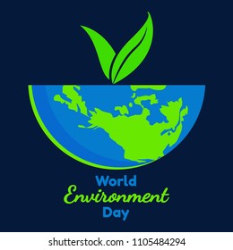 world environment day vector flat graphic for  background or banner