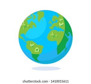 World environment day vector flat illustration