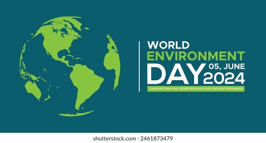 World Environment Day vector graphic is great for World Environment Day celebrations. World Environment Day - vector abstract  world map concept. Save the water - Environment Day