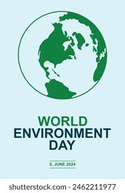 World Environment Day vector graphic is great for World Environment Day celebrations. World Environment Day - vector abstract  world map concept. Save the water - Environment Day