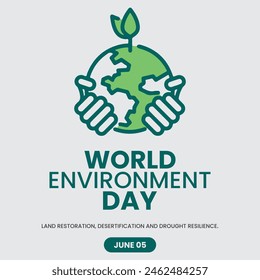 World Environment Day vector graphic is great for World Environment Day celebrations. World Environment Day - vector abstract  world map concept. Save the water - Environment Day