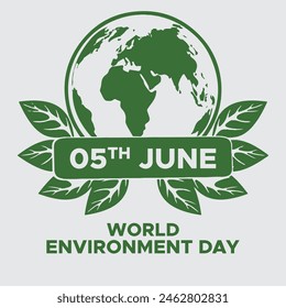 El gráfico de Vector del Día Mundial del Medio Ambiente es ideal para las celebraciones del Día Mundial del Medio Ambiente. Día Mundial del Medio Ambiente - Vector abstracto concepto de mapa del mundo. Guardar el agua - Medio ambiente. 5 de junio. Día importante